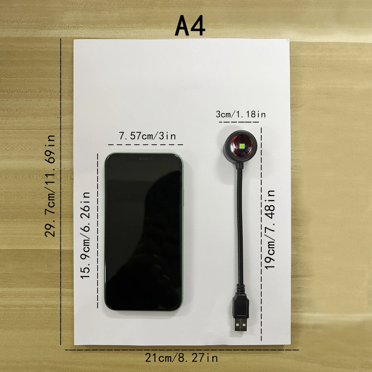 Sunset projection lamp, USB mood light