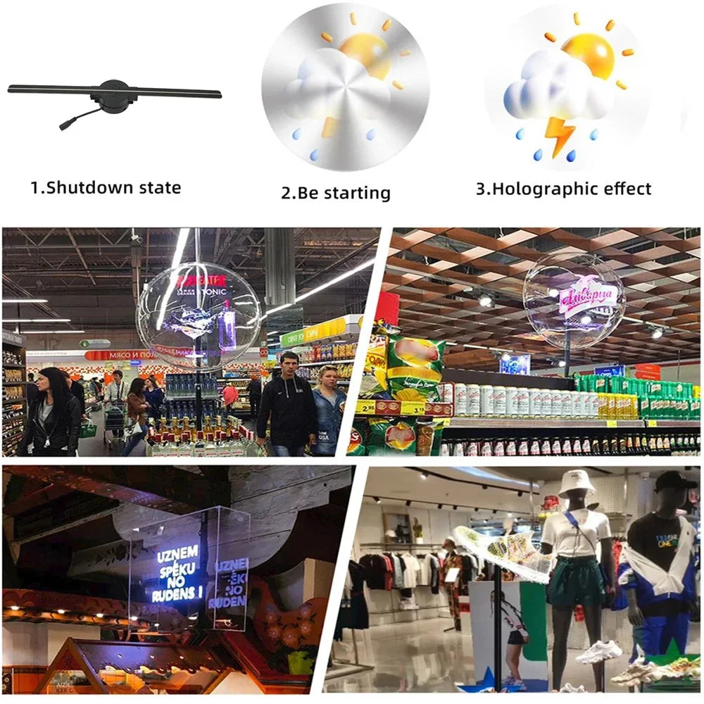 3D hologram fan holographic display