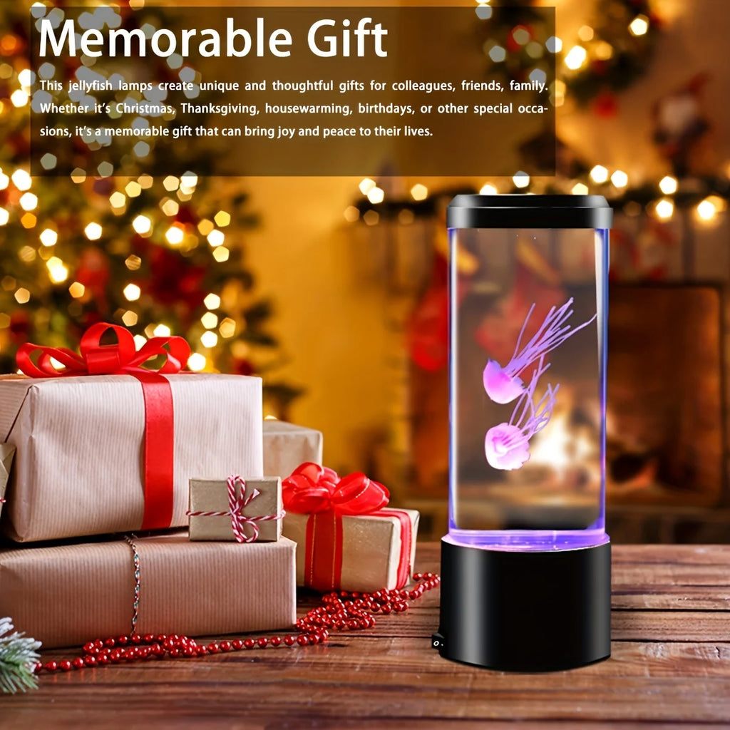 Jellyfish lava lamp with color-changing LED