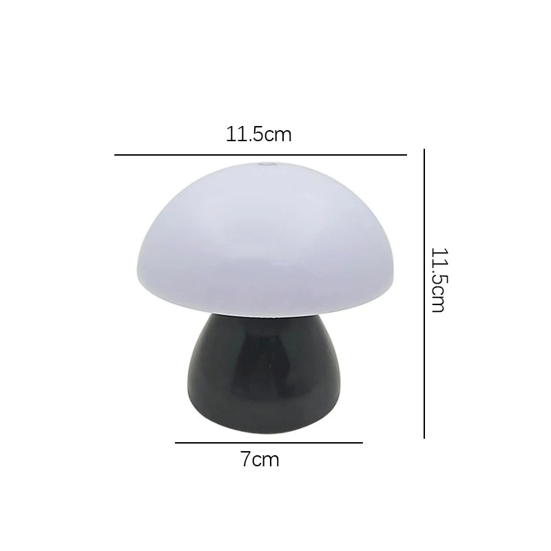 Mushroom-shaped LED table lamp with touch dimmer