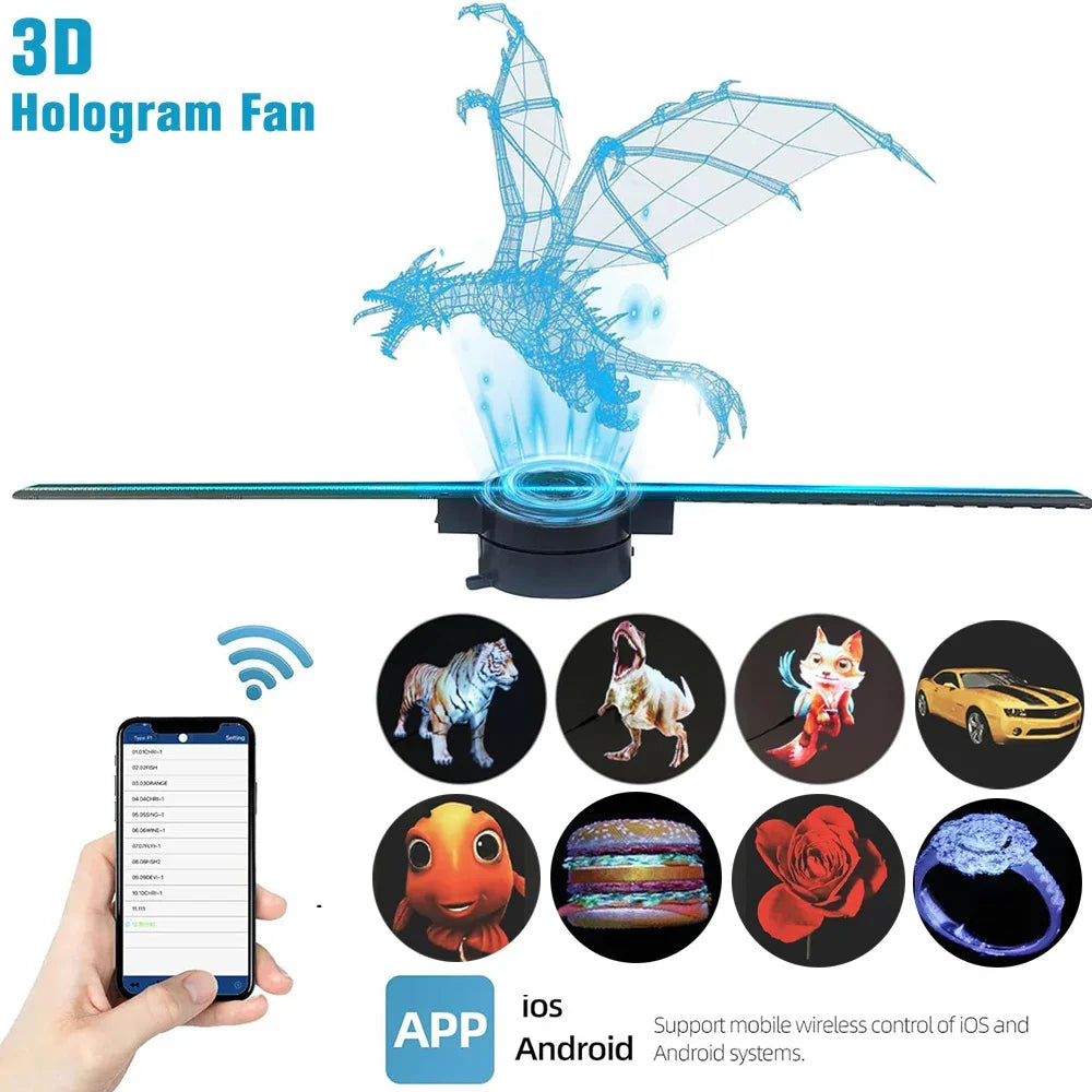 3D hologram fan holographic display