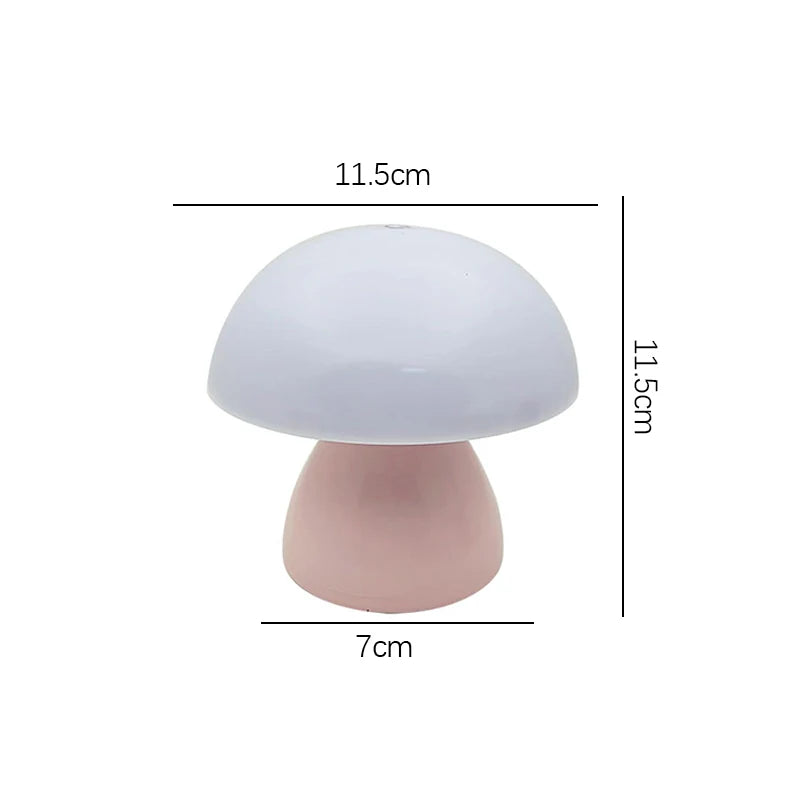 Mushroom-shaped LED table lamp, clean product shot