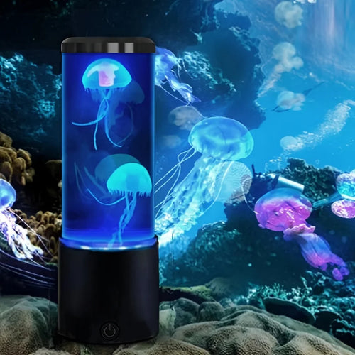 Jellyfish lava lamp with color-changing LED