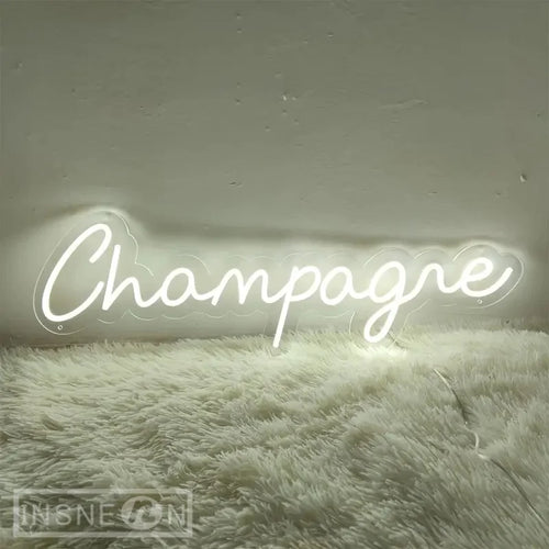 Champagne neon sign wall decor