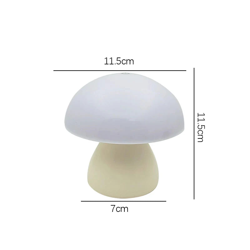 Mushroom-shaped LED table lamp with touch dimmer