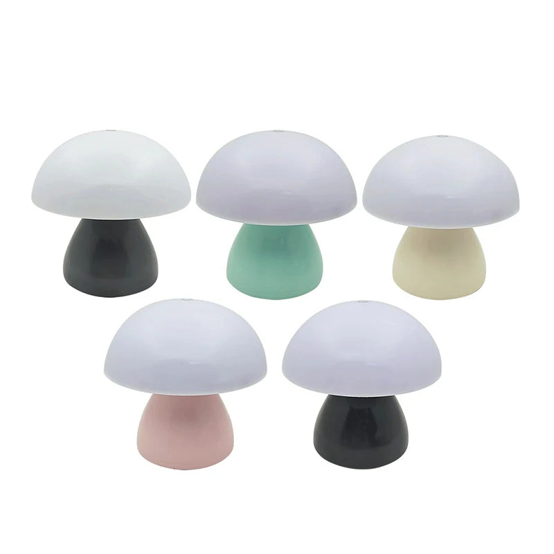 Mushroom-shaped LED table lamp with touch dimmer