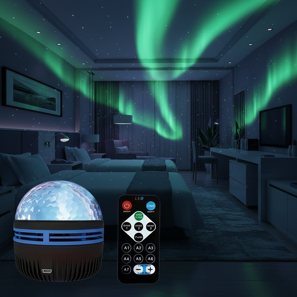 LED star projector – northern lights and galaxy night light